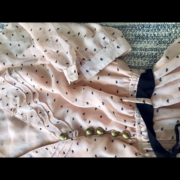 ASOS CHIFFON HEART TEA DRESS SIZE SMALL - Picture 6 of 8